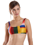 Farbenfroh Gemustertes Bustier-Top - Top Noruega Mambo