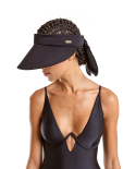 Black One-Piece Swimsuit With V-Neckline - Maio Fox Preto