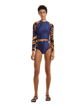 Cueca De Cintura Subida Brasileira, Azul/Dourado - Bottom... 2