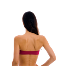 Garnet Red Bandeau Pull-On Bikini Top - Top Uv-Desejo Bandeau-Reto