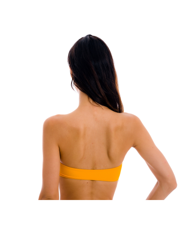 Orange Bandeau Pull-On Bikini Top - Top...
