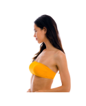 Sujetador De Bikini Brasileño De Color Naranja, Tipo Bandeau, Sin Broches - Top Uv-Pequi Bandeau-Reto