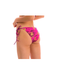 Bikinihose Rosagrundig Mit Seitenschnüren Und Leoparden-Motiv - Bottom Roar-Pink Ibiza-Comfy