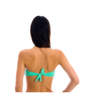 Helder Groene Bandeau Bikinitop Met Schelpenprint - Top Atlantis Bandeau-Pli