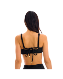 Black Pink Textured Bra And Twisted Rope - Top St-Tpz-Black Reto