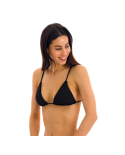 Braziliaanse Bikinitop Zwart Met Structuur En Gedraaide Bandjes - Top St-Tpz-Black Tri-Inv