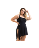Geknoopte Zwarte Plus Size Badpakjurk - Maio Bahamas Preto