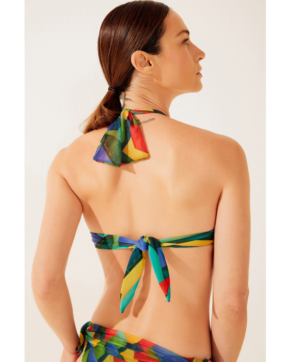 Top Biquini Lateral Media Geometrico Primario