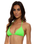 Top Wavy Ruched Que Sera Sera Neon Lime