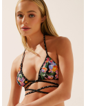 Top Transpassada Floral Ikat