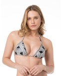 Top Ripple Rolote Grafismo Preto