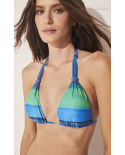 Top Bikini Media Listrado Espelho De Agua