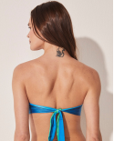 Top Bikini Media Listrado Espelho D Agua