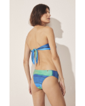 Top Bikini Media Listrado Espelho D Agua