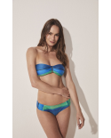 Top Bikini Media Listrado Espelho D Agua