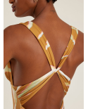 Ruched V Neck One Piece Oryx