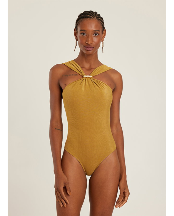 Detailed High Neck One Piece Ambar