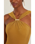 Detailed High Neck One Piece Ambar
