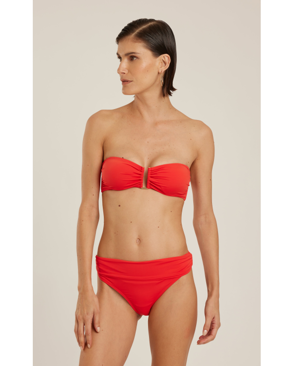 Bottom Bandeau Ruched Essentials Watermelon