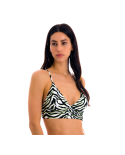 Top Desportivo Laçado Nas Costas Tigrado Preto/Branco - Top Wild-Black Tri-Tank