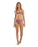 Top Bardot Bicolor Roxo