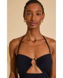 Ring Detail Bandeau Op Black