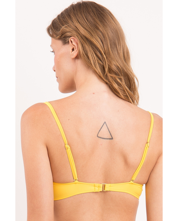 Top Amarelo Bandeau-Crispy