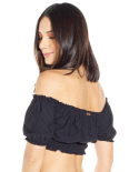 Top Ciganinha Laise Preto