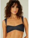 Top Passeio Jeans Azul Marinho