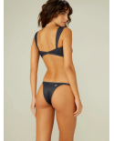 Top Passeio Jeans Azul Marinho