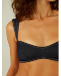 Top Passeio Jeans Azul Marinho