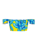 Rio De Sol X Bbs - Top Palmeira Azul Off Shoulder