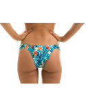 Floral Blue Fixed Brazilian Bikini Bottoms - Bottom Isla Bandeau
