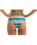 Bas Taille Haute Brésilien Bleu/Corail - Bottom Upbeat Reto Hotpant