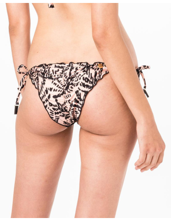 Ripple Side-Tie Brazilian Bikini Bottom In Nude Print -... 2