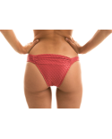 Tela Texturizada Con Parte Inferior De Bikini Fija De Color Ladrillo - Bottom Kiwanda Madras Bandeau