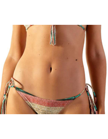 Bedrukt Braziliaans Bikinibroekje Met Kwastjes - Bottom...