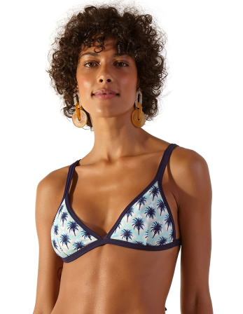 Haut Triangle Palmiers Et Contours Bleus - Top Dance Ohana