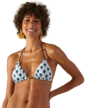 Top Bikini A Triangolo Con Palme E Pompon Sfrangiati - Top Lollipop Ohana