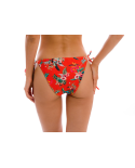 Slip Bikini Rosso Floreale Con Lacci Laterali - Bottom Wildflowers Ibiza-Comfy