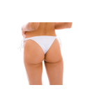 Bas Échancré Double Liens Blanc Côtelé - Bottom Cotele-Branco Rio