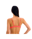 Top Desportivo De Atar À Frente, Vermelho-Coral Texturizado - Top Dots-Tabata Mila