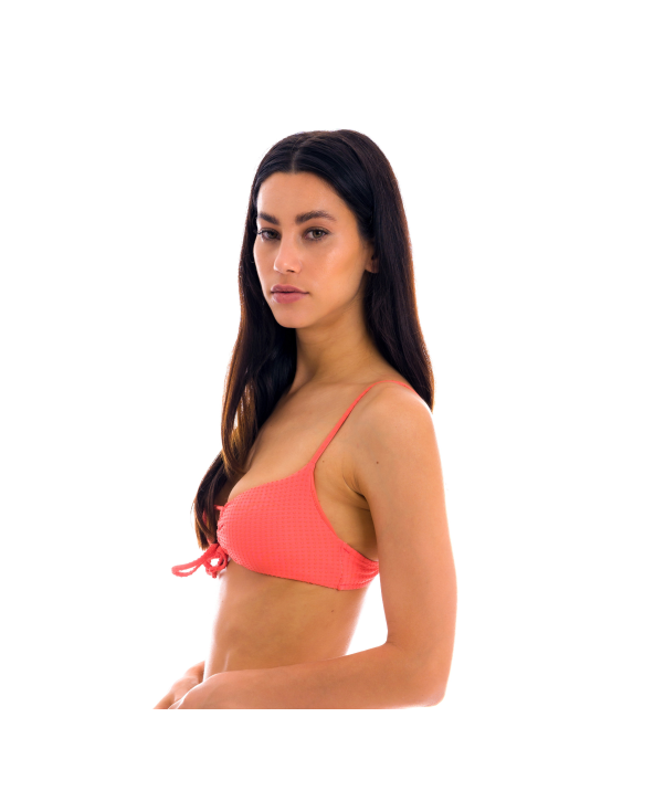 Top Desportivo De Atar À Frente, Vermelho-Coral...