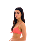 Top Desportivo De Atar À Frente, Vermelho-Coral Texturizado - Top Dots-Tabata Mila