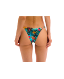 Slip Bikini Brasiliano Regolabile Floreale Tropicale - Bottom Paradise Ibiza-Fixa