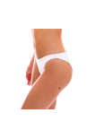 Ribbed White Bikini Bottom - Bottom Cotele-Branco Comfy