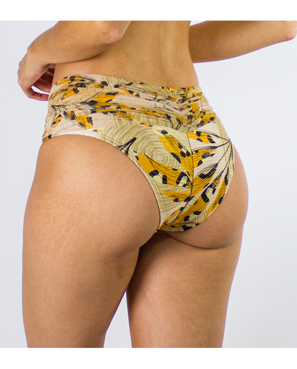 Bottom Faixa Drapeada Lm Palha