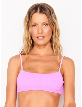 Top Hot Lilas Nervurado