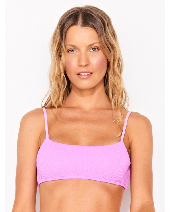 Top Hot Lilas Nervurado