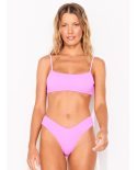 Top Hot Lilas Nervurado